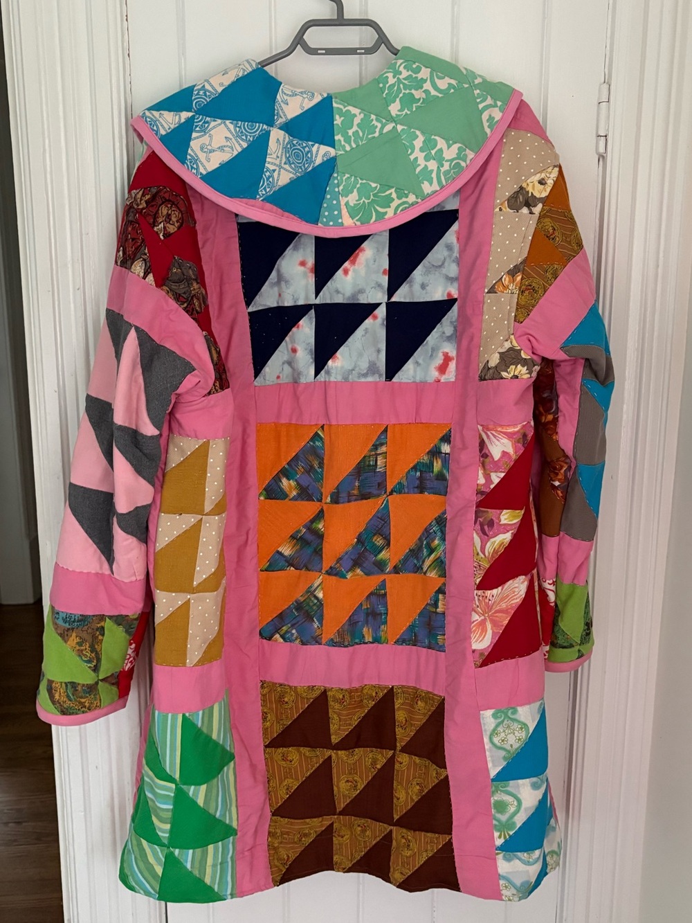 Long Collared Quilt Jacket - Picture 2 of 5